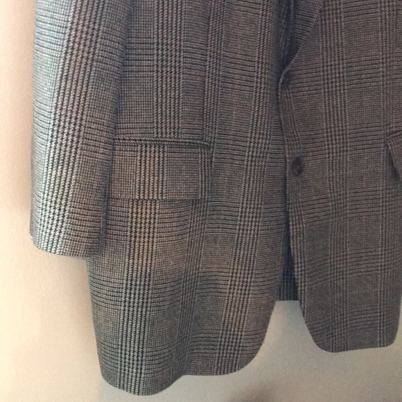 Ralph Lauren Brown herringbone tweed Blazer 46T sports coat Polo Vintage - Picture 6 of 16